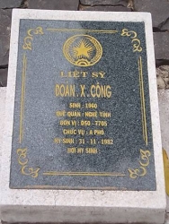 Nhắn tìm thân nhân liệt sỹ Đoàn X.Công