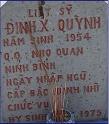 Tìm thân nhân liệt sĩ Đinh Xuân Quỳnh