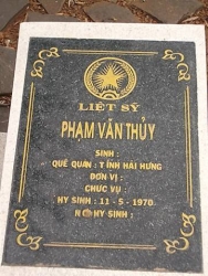 Nhắn tìm thân nhân liệt sỹ  Phạm Văn Thủy