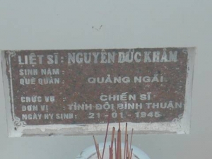 Nhắn tìm thân nhân liệt sỹ  Nguyễn Đức Khâm