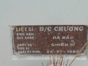 Nhắn tìm thân nhân liệt sỹ Chương