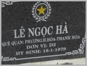 Nhắn tìm thân nhân liệt sỹ  Lê Ngọc Hà