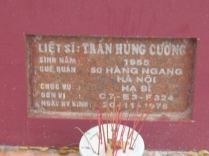 Nhắn tìm thân nhân liệt sỹ Trần Hùng Cường