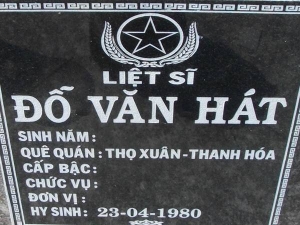 Nhắn tìm thân nhân liệt sỹ  Đỗ Văn Hát