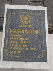 Nhắn tìm thân nhân liệt sỹ Nguyễn Văn Thức