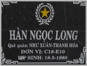 Nhắn tìm thân nhân liệt sỹ Hàn Ngọc Long