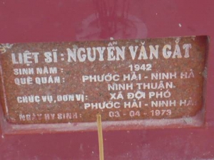 Nhắn tìm thân nhân liệt sỹ  Nguyễn Văn Gắt