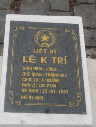 Nhắn tìm thân nhân liệt sỹ  Lê K Trí