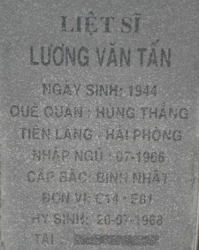 Tìm thân nhân liệt sĩ Lương Văn Tấn