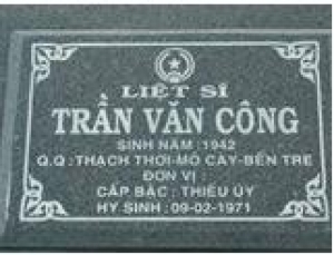 Tìm thân nhân liệt sĩ Trần Văn Công