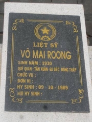 Nhắn Tìm Thân Nhân Liệt Sỹ  Võ Mai Roong