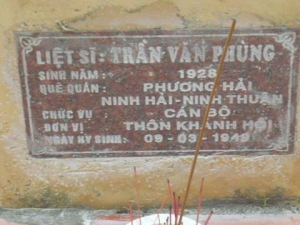 Nhắn tìm thân nhân liệt sỹ Trần Văn Phùng