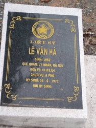Nhắn tìm thân nhân liệt sỹ  Lê Văn Hà
