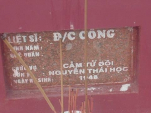 Nhắn tìm thân nhân liệt sĩ Công