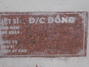 Nhắn tìm thân nhân liệt sĩ Đông