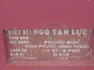 Nhắn tìm thân nhân liệt sỹ  Ngô Tân Lực