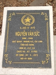 Nhắn tìm thân nhân liệt sỹ Nguyễn Văn Sức