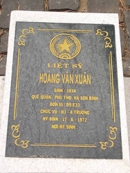 Nhắn tìm thân nhân liệt sỹ  Hoàng Văn Xuân