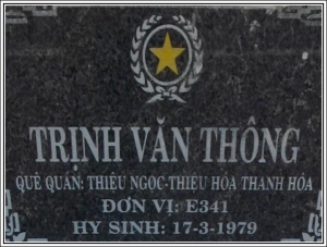 Nhắn tin tìm thân nhân liệt sĩ Trịnh Văn Thông