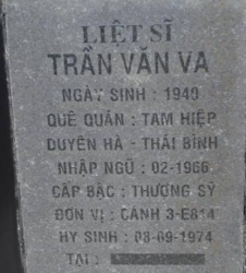 Tìm thân nhân liệt sĩ Trần Văn Va