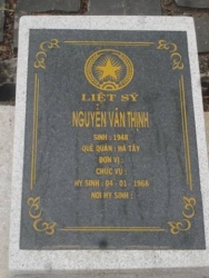 Nhắn tìm thân nhân liệt sỹ  Nguyễn Văn Thịnh