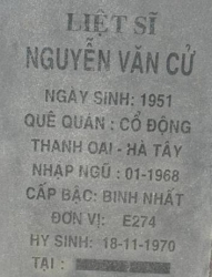 Tìm thân nhân liệt sĩ Nguyễn Văn Cử