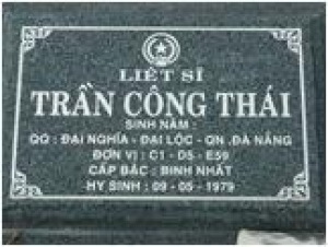 Tìm thân nhân liệt sĩ Trần Công Thái
