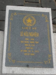 Nhắn tìm thân nhân liệt sỹ Lê Hữu Nghiêm