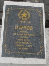 Nhắn tìm thân nhân liệt sỹ Hà Văn Phương