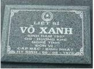 Tìm thân nhân liệt sĩ Võ Xanh