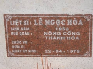 Nhắn tìm thân nhân liệt sỹ  Lê Ngọc Hòa