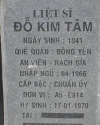 Tìm thân nhân liệt sĩ Đỗ Kim Tâm