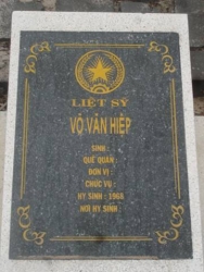 Tìm thân nhân liệt sỹ Võ Văn Hiệp