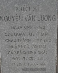 Tìm thân nhân liệt sĩ Nguyễn Văn Lương