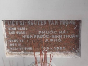 Nhắn tìm thân nhân liệt sỹ  Nguyễn Văn Thông