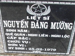 Nhắn tìm thân nhân liệt sỹ  Nguyễn Đăng Mường