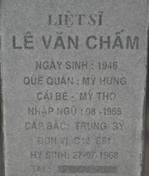 Tìm thân nhân liệt sĩ Lê Văn Chấm