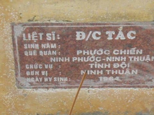 Nhắn tìm thân nhân liệt sỹ  Tắc
