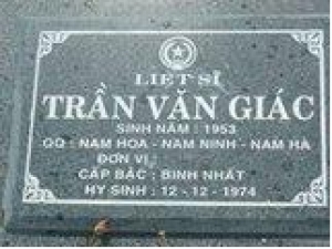 Tìm thân nhân liệt sĩ Trần Văn Giác