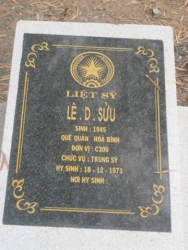 Nhắn tìm thân nhân liệt sỹ  Lê.D.Sửu