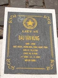 Nhắn tìm thân nhân liệt sỹ Đậu Văn Hùng