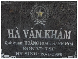 Nhắn tìm thân nhân liệt sỹ Hà Văn Khậm