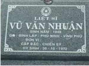 Tìm thân nhân liệt sĩ Vũ Văn Nhuận
