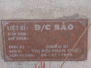 Tìm thân nhân liệt sĩ Bảo