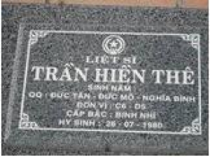 Tìm thân nhân liệt sĩ Trần Hiền Thê