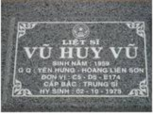 Tìm thân nhân liệt sĩ Vũ Huy Vũ