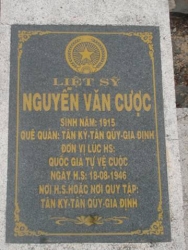 Nhắn Tìm Thân Nhân Liệt Sỹ Nguyễn Văn Cược