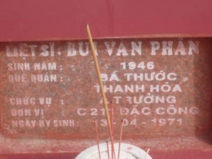 Nhắn tìm thân nhân liệt sỹ  Bùi Văn Phân (Phần, Phấn)