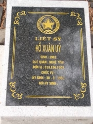 Nhắn tìm thân nhân liệt sỹ Hồ Xuân Úy