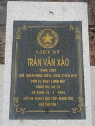 Nhắn tìm thân nhân liệt sĩ  Trần Văn Xảo